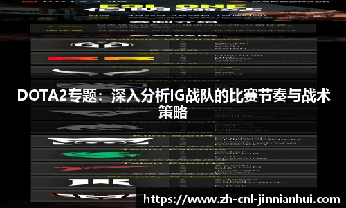 DOTA2专题：深入分析IG战队的比赛节奏与战术策略